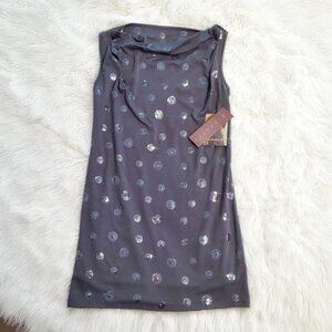 NWT Biscotti Gray and Silver Sequin Dress - Size 14